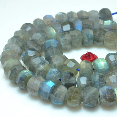 YesBeads Natural Labradorite gemstone faceted rondelle loose beads wholesale jewelry 15"