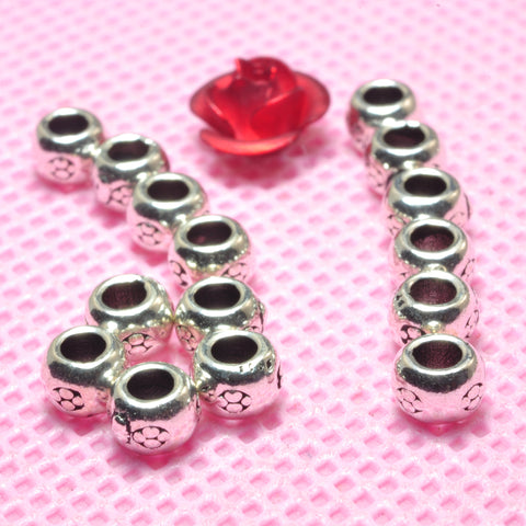 YesBeads 925 sterling silver tibetan vintage round spacer beads wholesale jewelry findings supplies