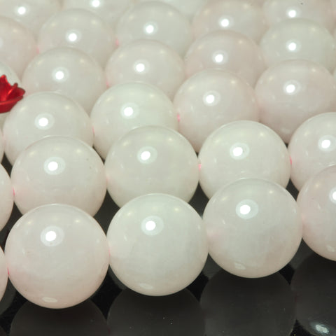 YesBeads Natural Rose Quartz smooth round loose beads wholesae gemstone jewelry making 15"