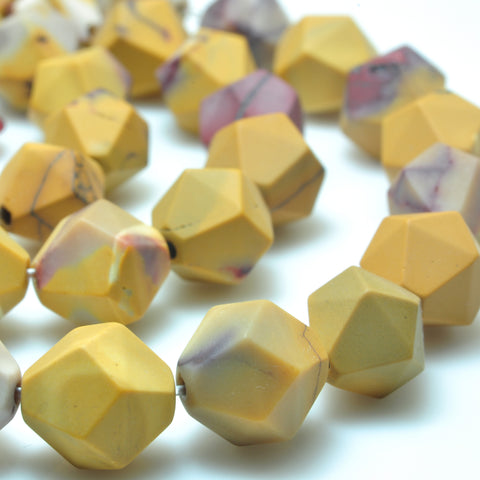 YesBeads Natural Mookaite gemstone star cut faceted nugget beads wholesale 15"