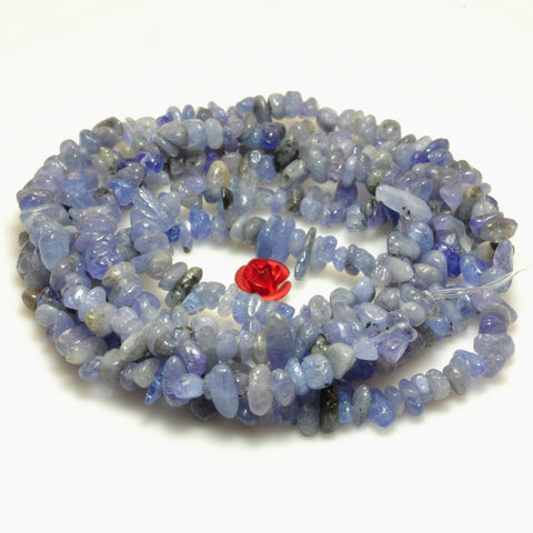 YesBeads natural Tanzanite gemstone smooth nugget chip beads wholesale 3x5mm 35"