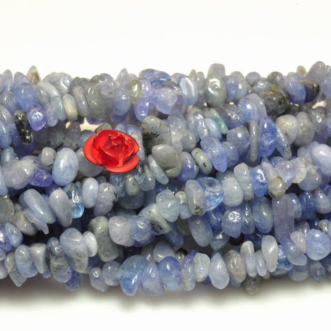 YesBeads natural Tanzanite gemstone smooth nugget chip beads wholesale 3x5mm 35"