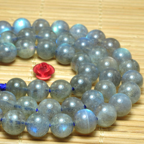 Natural Labradorite gemstones smooth round beads gemstone wholesale jewelry making 15"