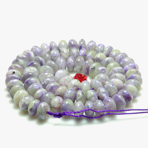 YesBeads Natural Charoite gemstone smooth rondelle loose beads wholesale purple charoite jewelry making 5x8mm 15"
