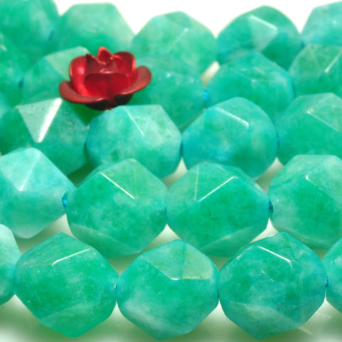 YesBeads Alabaster stone star cut faceted nugget loose beads gemstone wholesale jewelry making bracelet design 15''