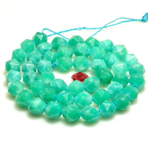 YesBeads Alabaster stone star cut faceted nugget loose beads gemstone wholesale jewelry making bracelet design 15''