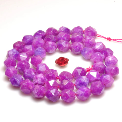 YesBeads Alabaster stone star cut faceted nugget loose beads red gemstone wholesale jewelry making bracelet design 15"