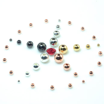 Round Copper Spacer plated beads wholesale jewelry findings 5 colors