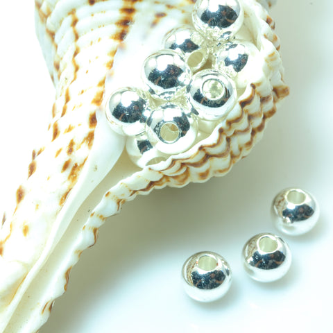 Round Copper Spacer plated beads wholesale jewelry findings 5 colors