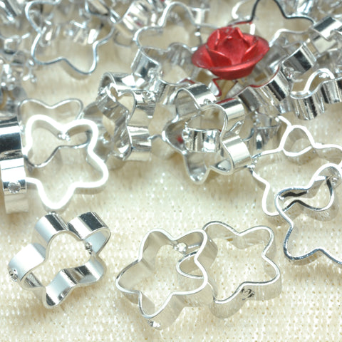 YesBeads Star bead frame electroplated two holes copper spacer connector beads wholesale findings supplies
