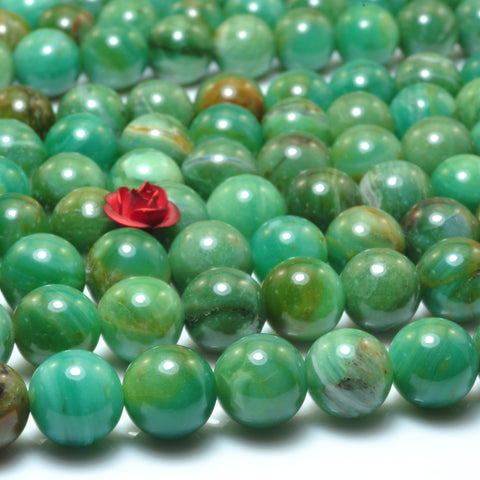 YesBeads natural Dragon Blood Jade A grade smooth round loose beads Australian bloodstone gemstone wholesale jewelry making 8mm 15"