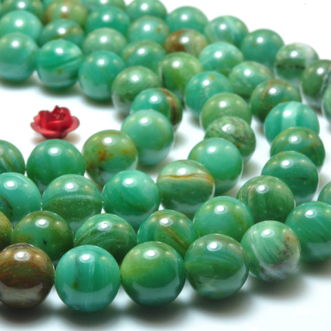 YesBeads natural Dragon Blood Jade A grade smooth round loose beads Australian bloodstone gemstone wholesale jewelry making 8mm 15"