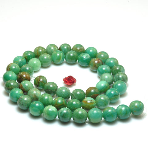 YesBeads natural Dragon Blood Jade A grade smooth round loose beads Australian bloodstone gemstone wholesale jewelry making 8mm 15"