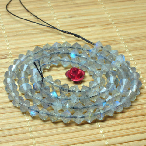 YesBeads Natural Labradorite faceted rondelle disc beads gemstone wholesale jewelry 15"