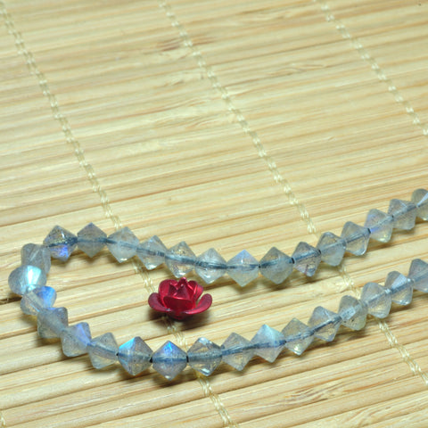 YesBeads Natural Labradorite faceted rondelle disc beads gemstone wholesale jewelry 15"