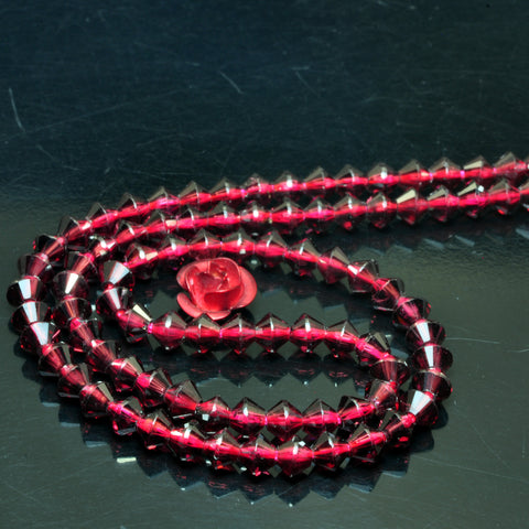 YesBeads Natural Red Garnet faceted rondelle disc beads gemstone wholesale jewelry 15"