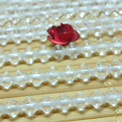 YesBeads Natural Rock Crystal faceted rondelle disc beads gemstone wholesale jewelry 15"