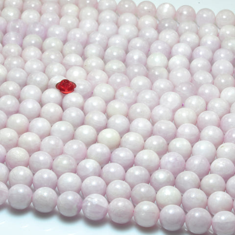 Natural kunzite gemstone smooth round loose beads pink purple stone wholesale jewelry making bracelet necklace diy