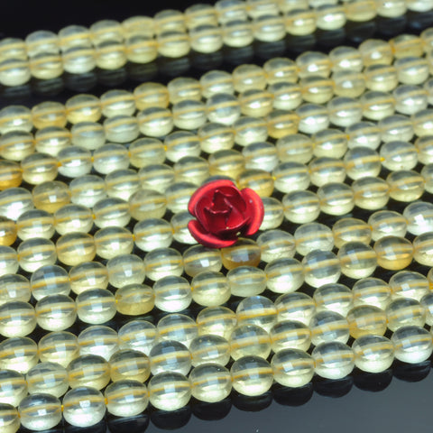Natural Citrine micro faceted coin loose beads yellow crystal wholesale gemstone jewelry making 15"