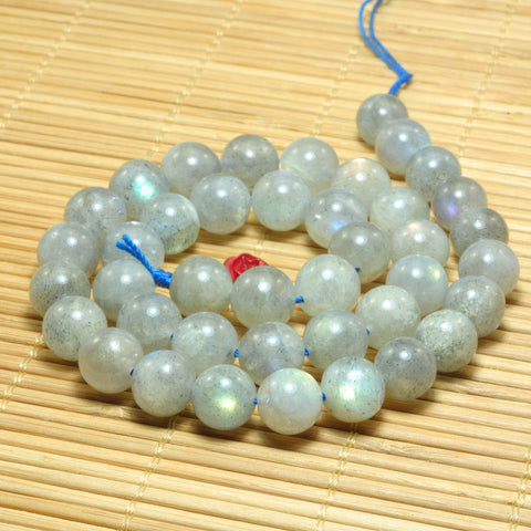 YesBeads Natural Labradorite smooth round loose beads gemstones wholesale jewelry making 15"