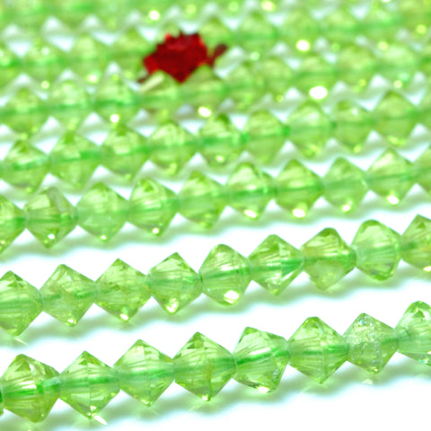 YesBeads Natural Green Peridot faceted disc rondelle beads gemstone wholesale jewelry making 15"