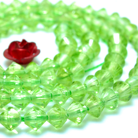 YesBeads Natural Green Peridot faceted disc rondelle beads gemstone wholesale jewelry making 15"