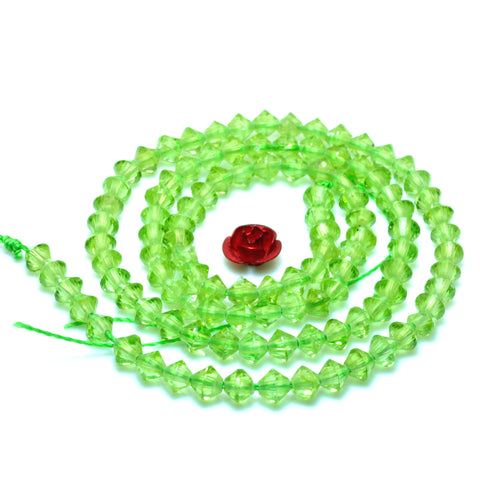 YesBeads Natural Green Peridot faceted disc rondelle beads gemstone wholesale jewelry making 15"
