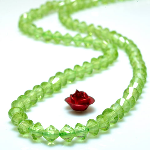 YesBeads Natural Green Peridot faceted disc rondelle beads gemstone wholesale jewelry making 15"