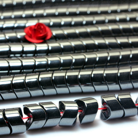 YesBeads Black Hematite stone smooth nugget loose beads wholesale gemstone 15.5"