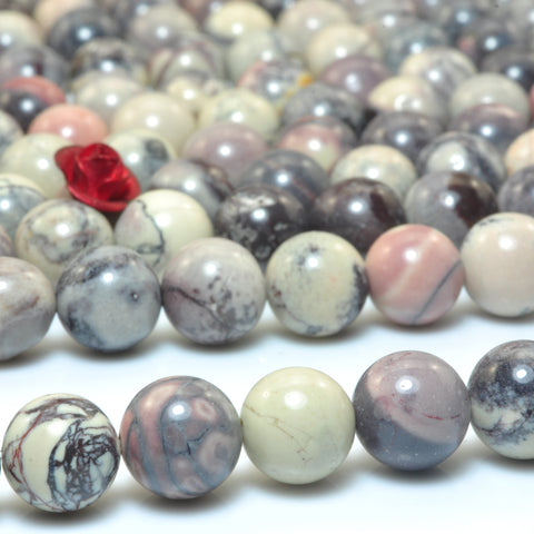 Natural Porcelain Jasper smooth round beads wholesale gemstone jewelry making bracelet necklace diy