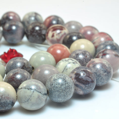 Natural Porcelain Jasper smooth round beads wholesale gemstone jewelry making bracelet necklace diy