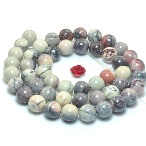 Natural Porcelain Jasper smooth round beads wholesale gemstone jewelry making bracelet necklace diy