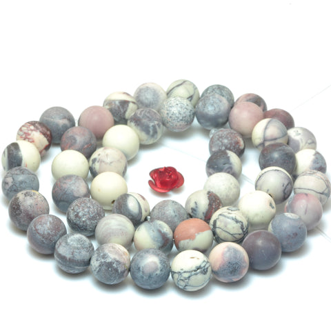 Natural Porcelain Jasper matte round beads wholesale gemstone jewelry making bracelet necklace diy