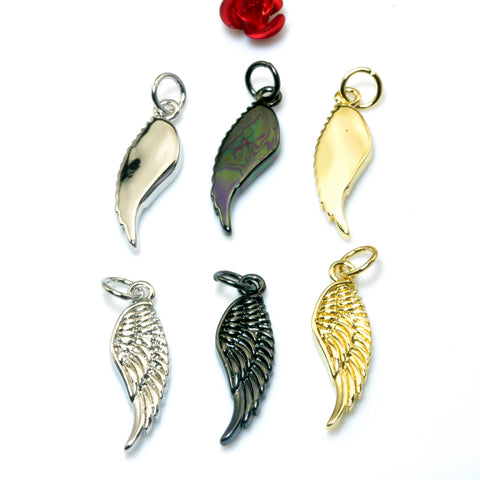 YesBeads Wing charms electroplated copper spacer Angel's wings pendant beads wholesale findings