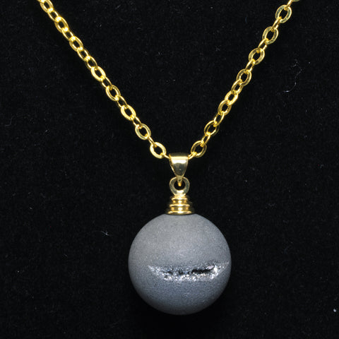 YesBeads Druzy Agate Charms titanium coated agate matte round pendant beads wholesale jewelry