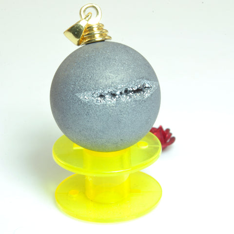 YesBeads Druzy Agate Charms titanium coated agate matte round pendant beads wholesale jewelry