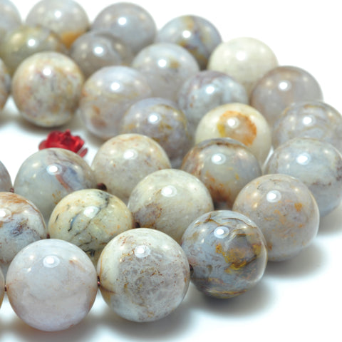 YesBeads Natural Pietersite smooth round loose beads light gemstone wholesale jewelry 15"