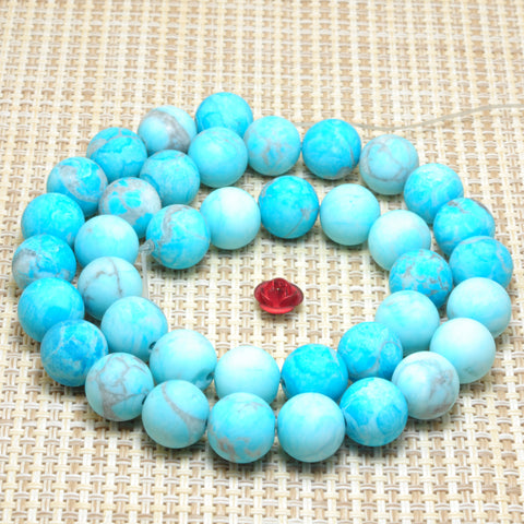 YesBeads Howlite stone dyed smooth round beads gemstone wholesale jewelry 10mm 15"