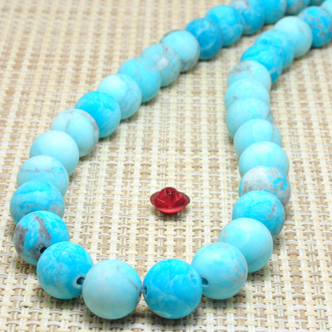 YesBeads Howlite stone dyed smooth round beads gemstone wholesale jewelry 10mm 15"