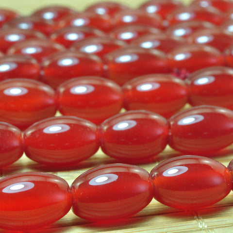 Carnelian Red Agate smooth rice beads wholesale gemstone gemstone jewelry making bracelet necklace diy