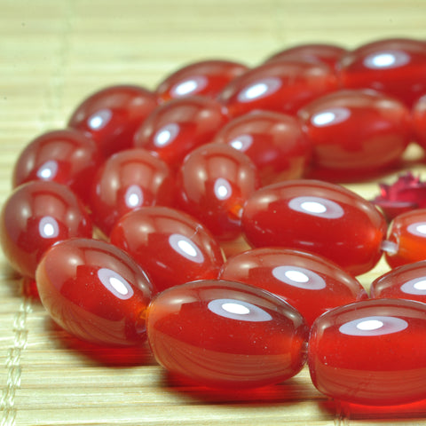 Carnelian Red Agate smooth rice beads wholesale gemstone gemstone jewelry making bracelet necklace diy