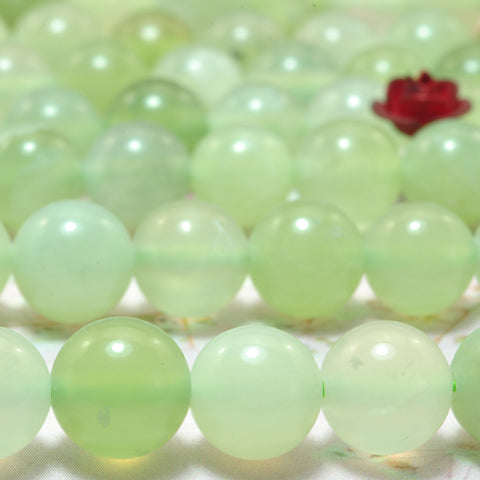 Natural New Green Jade smooth round loose beads gemstone wholesale jewelry making bracelet necklace diy