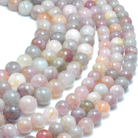 YesBeads Natural Madagascar Rose Quartz smooth round beads wholesale gemstone for jewelry making 15"