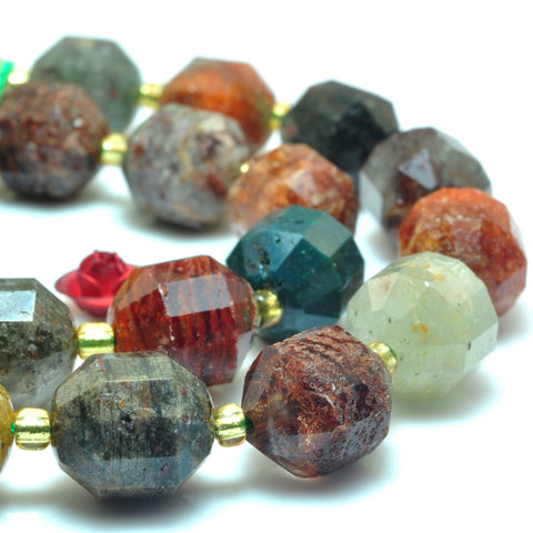 YesBeads Natural Phantom Quartz faceted double terminated point beads wholesale mix gemstone jewelry making 15"