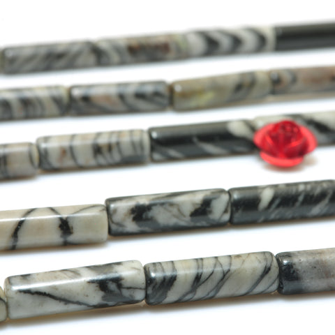 YesBeads Natural black line jasper smooth round beads silk stone spider jasper wholesale gemstone jewelry