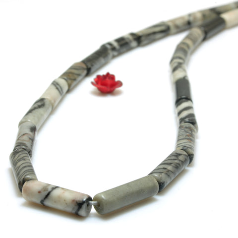 YesBeads Natural black line jasper smooth round beads silk stone spider jasper wholesale gemstone jewelry