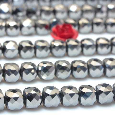 YesBeads Terahertz ore stone faceted cube loose beads wholesale gemstone jewelry making 4mm 15"
