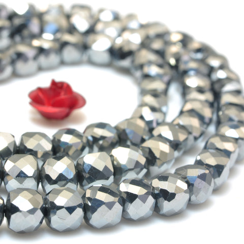 YesBeads Terahertz ore stone faceted cube loose beads wholesale gemstone jewelry making 4mm 15"