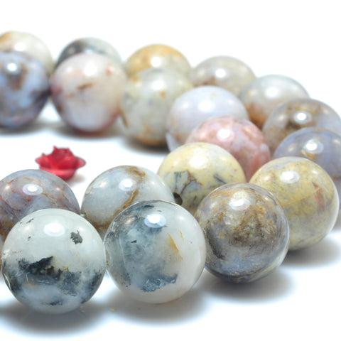 YesBeads Natural Pietersite smooth round loose beads gemstone wholesale jewelry making 15"