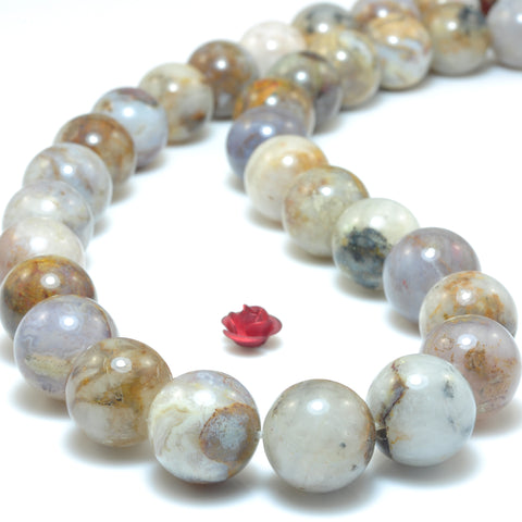 YesBeads Natural Pietersite smooth round loose beads gemstone wholesale jewelry making 15"